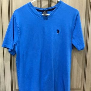 U.S. Polo Assn Men’s (S) Blue V-Neck T-shirt